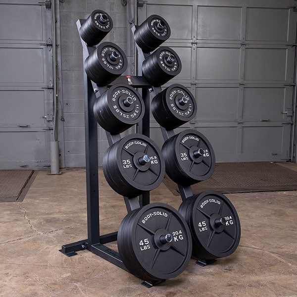 Body-Solid Tools OPB Olympic Cast Iron Bumper Plate Set