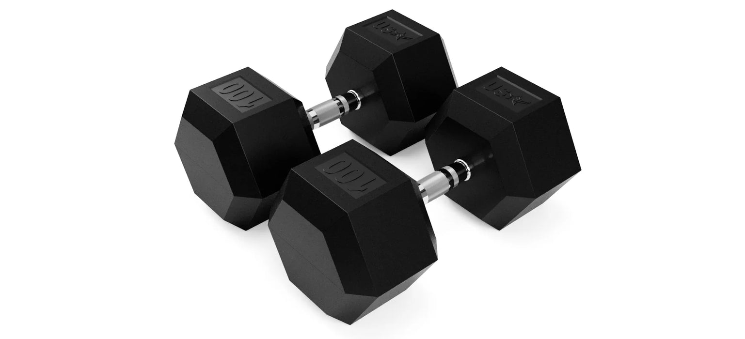 Troy USA 6-Sided Rubber Dumbbell Set | HD-R