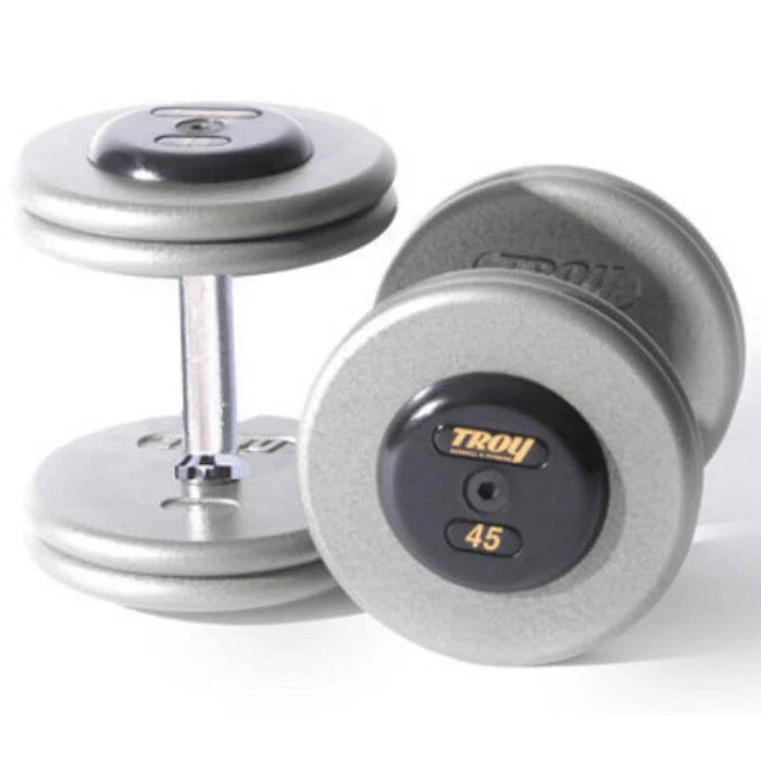 Troy Pro-Style Hammertone Cast Iron Dumbbell | HFD (55-150 lbs)