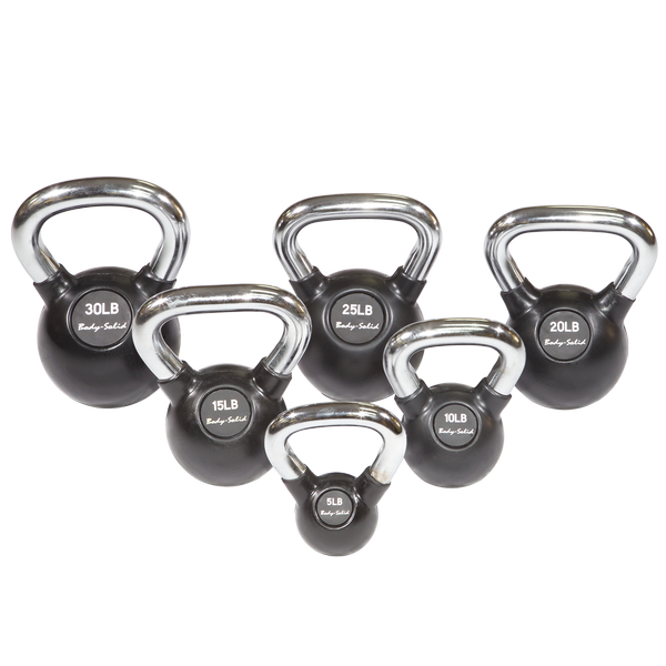 Body-Solid Tools KBC Rubber Kettlebell Set