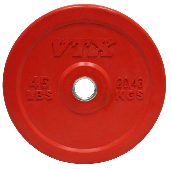 Troy VTX Olympic Rubber Bumper Plate Set with Olympic Bar