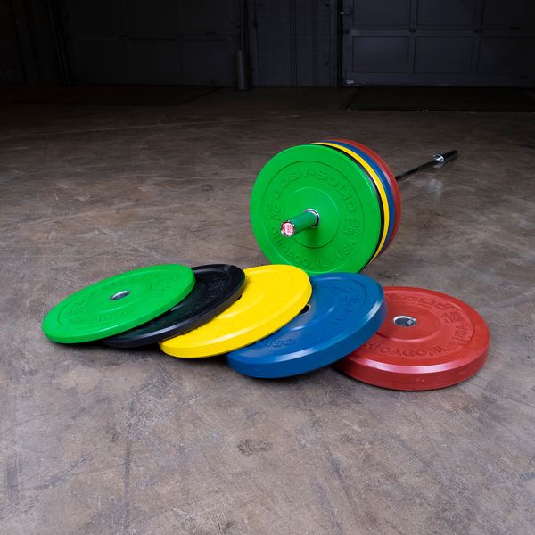 Body-Solid Tools OBPX Chicago Extreme Bumper Plates Set