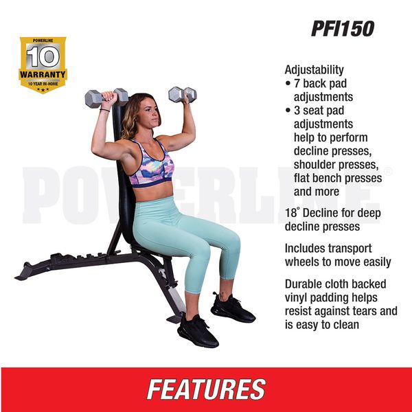 Body-Solid Powerline PFI150 Flat Incline Bench