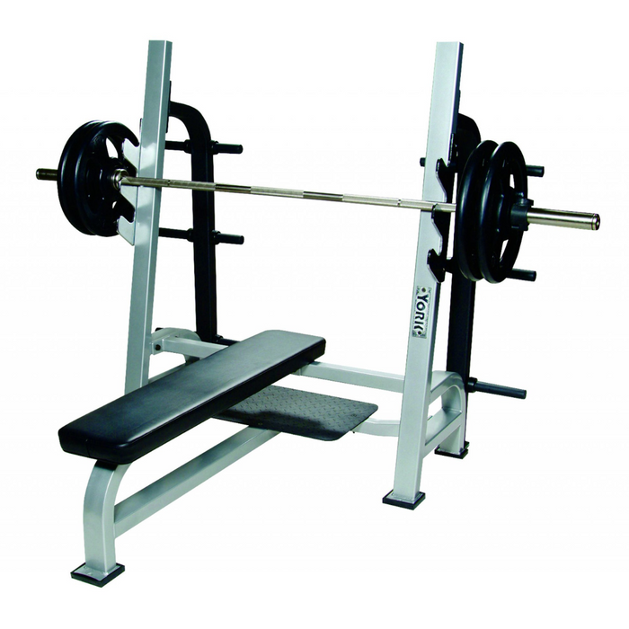 YORK STS Olympic Flat Bench with Gun Racks