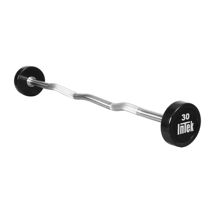 Intek Strength Bravo Series Solid Urethane Curl Bar Set