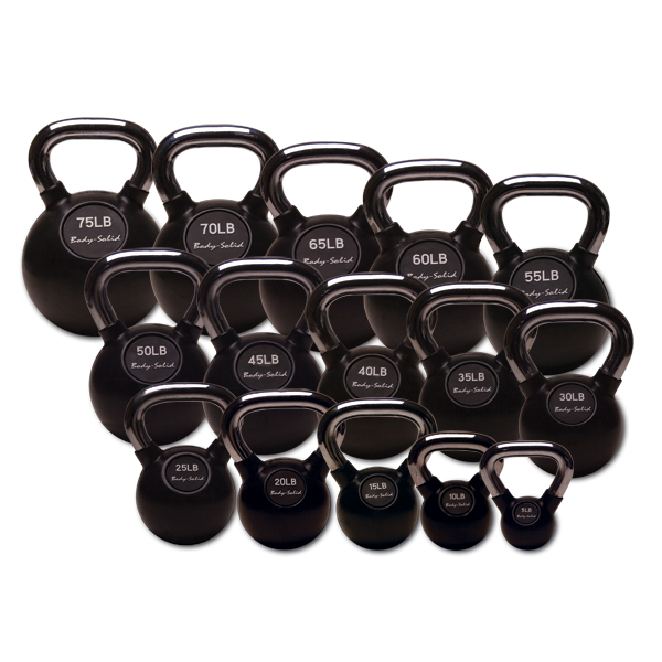 Body-Solid Tools KBC Rubber Kettlebell Set