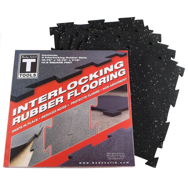 Body-Solid Tools Interlocking Rubber Flooring