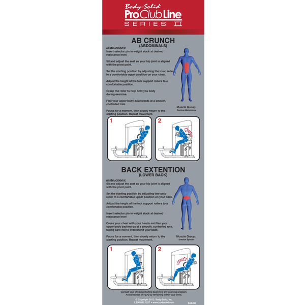 Body-Solid Pro Clubline S2ABB Series II Ab & Back Machine