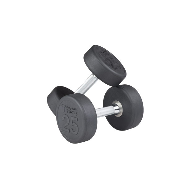 Body-Solid Tools SDP Round Rubber Dumbbell Set