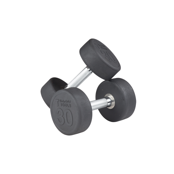 Body-Solid Tools SDP Round Rubber Dumbbell Set