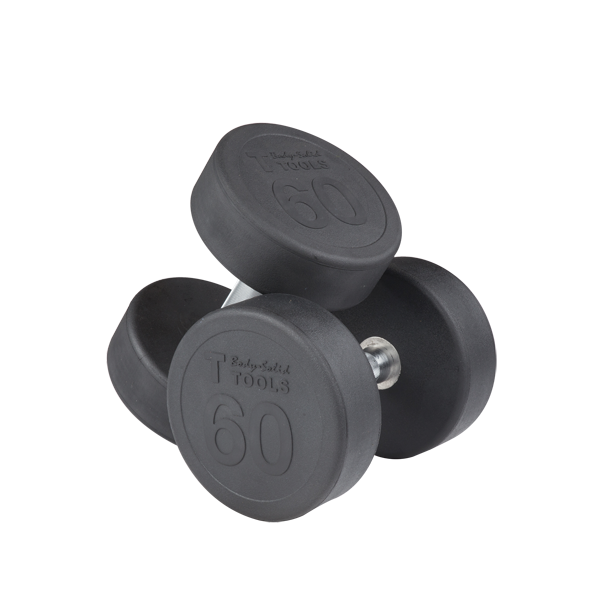 Body-Solid Tools SDP Round Rubber Dumbbell Set