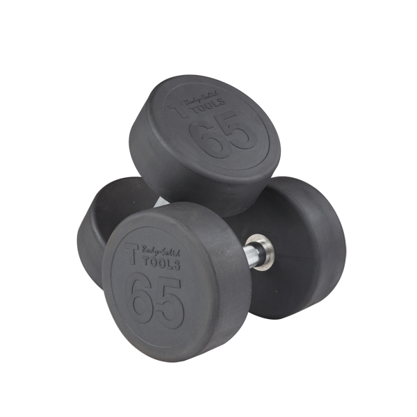 Body-Solid Tools SDP Round Rubber Dumbbell Set