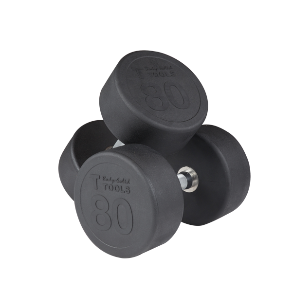 Body-Solid Tools SDP Round Rubber Dumbbell Set