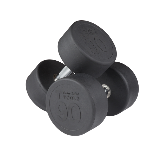 Body-Solid Tools SDP Round Rubber Dumbbell Set