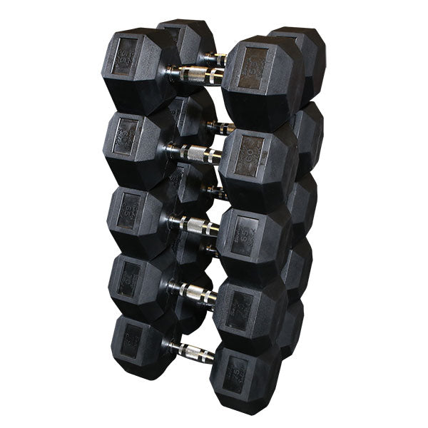 Body-Solid Tools SDR Rubber Hex Dumbbell Set