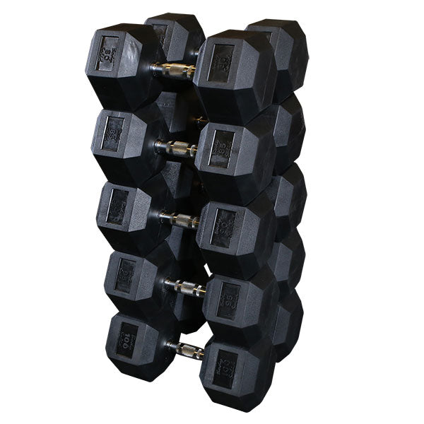 Body-Solid Tools SDR Rubber Hex Dumbbell Set