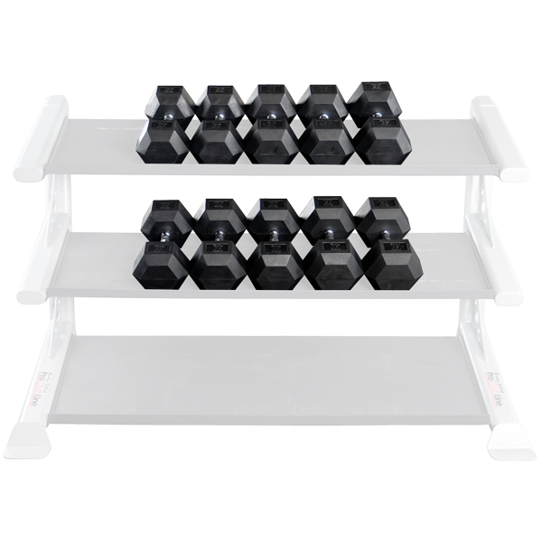 Body-Solid Tools SDR Rubber Hex Dumbbell Set