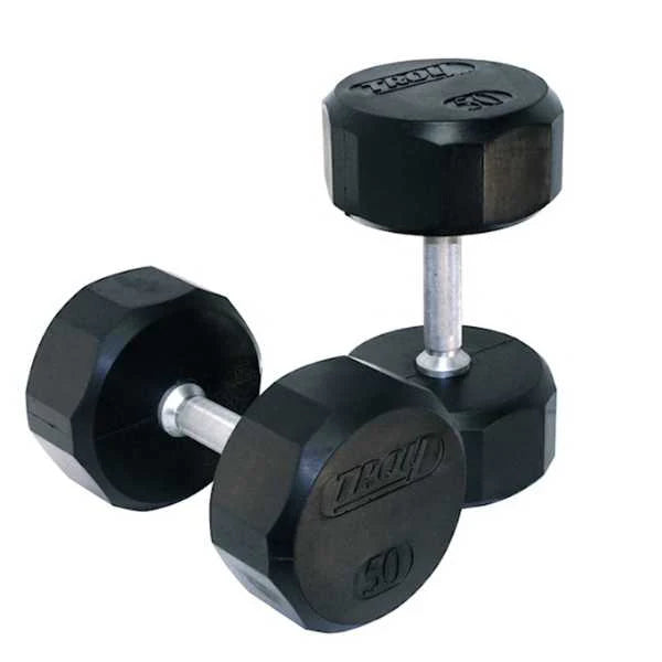 Troy 12-Sided Rubber Dumbbell Set | TSD-R