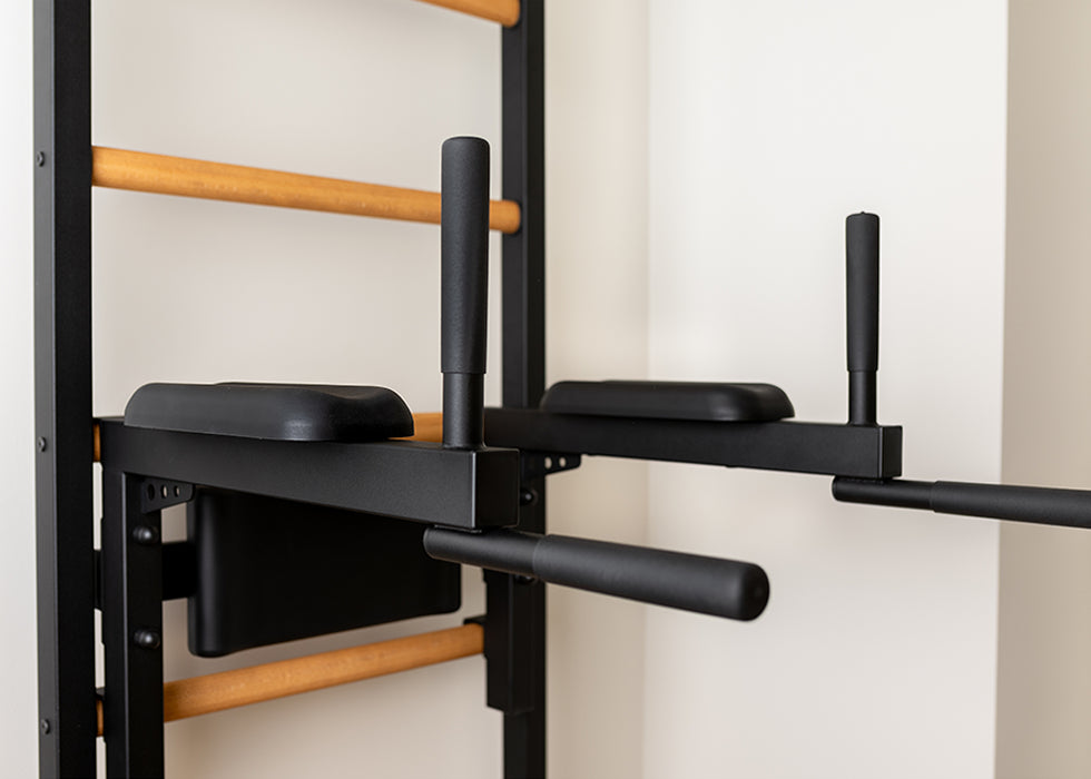 BenchK 523 Wall Bars with Pull-up Bar, Dip Bar & Workout Bench