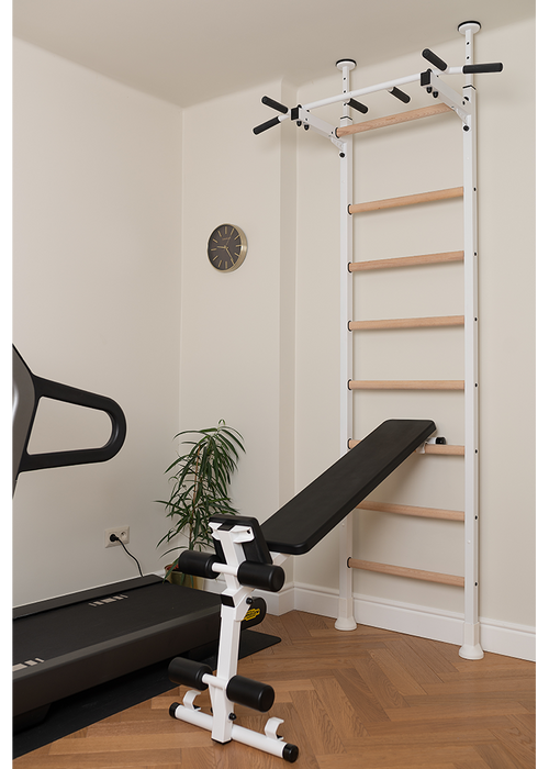 BenchK 523 Wall Bars with Pull-up Bar, Dip Bar & Workout Bench