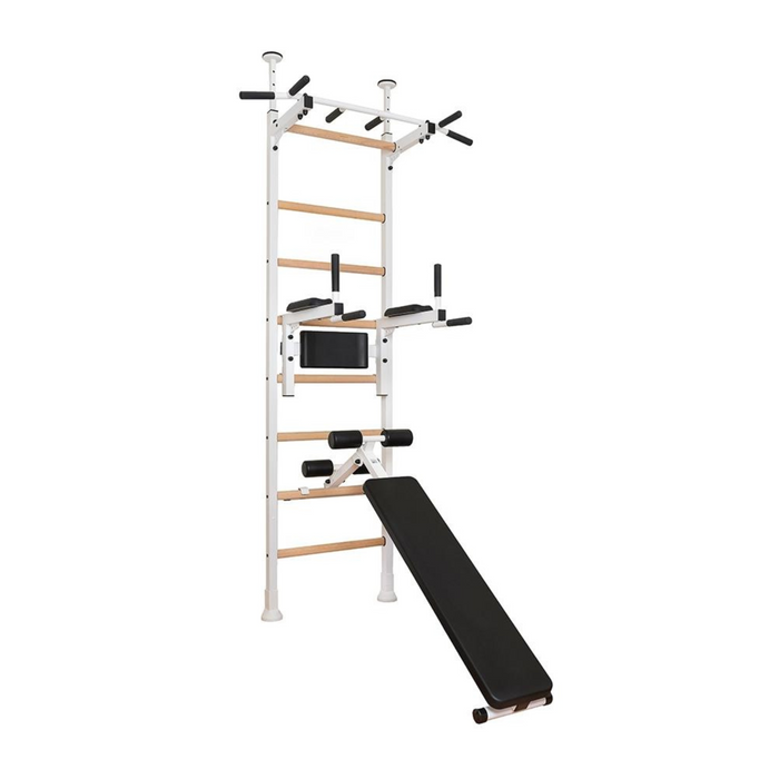 BenchK 523 Wall Bars with Pull-up Bar, Dip Bar & Workout Bench