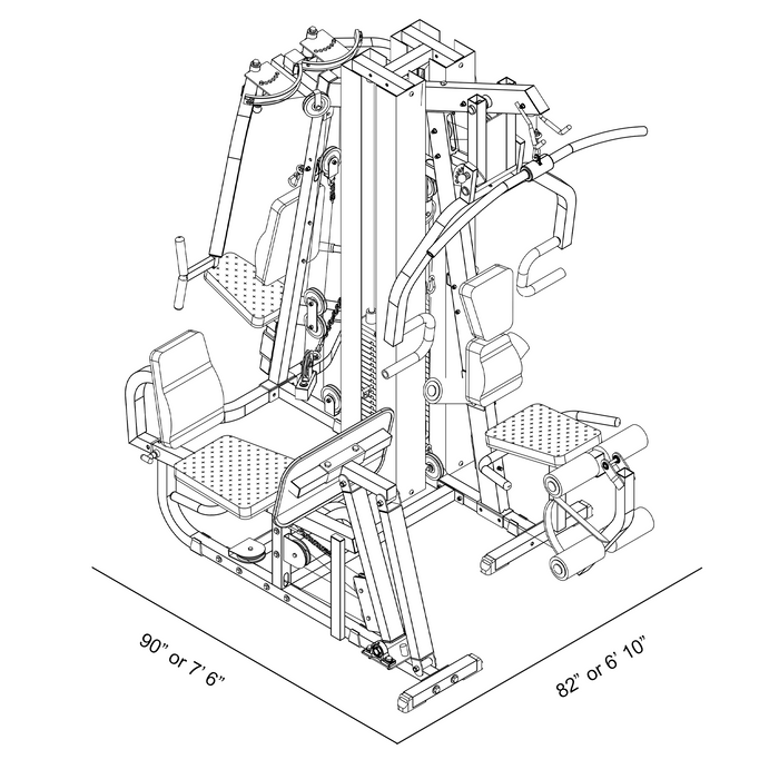 Body-Solid EXM3000LPS Two-Stack Home Gym Machine