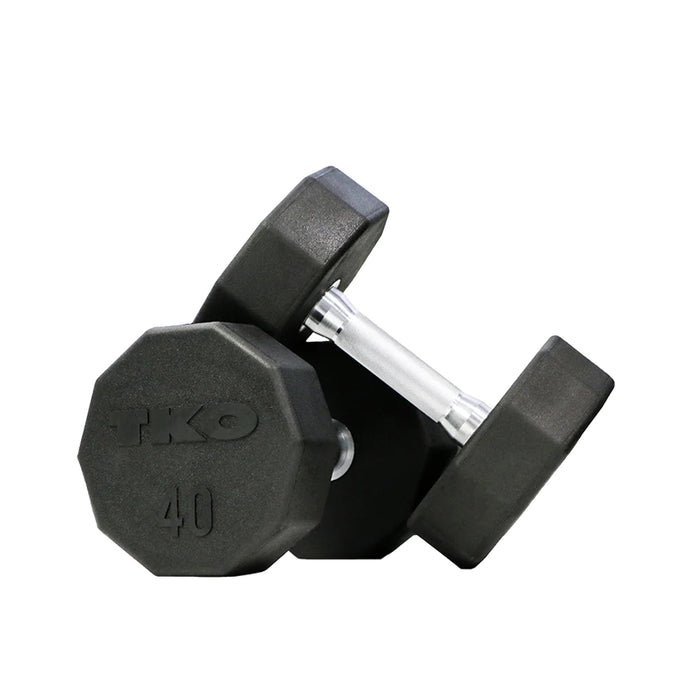 TKO 10-Sided Pro Rubber Dumbbell Set | 829TR