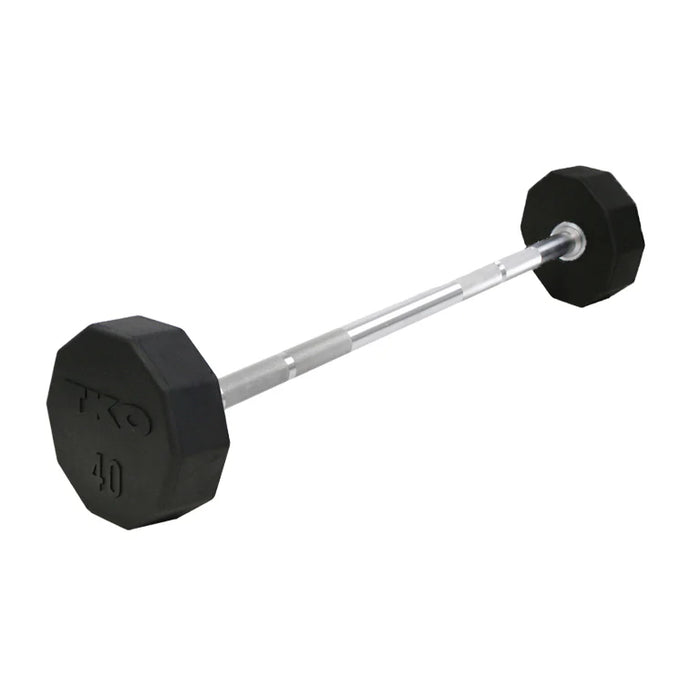 TKO Rubber Barbell Set with Storage Rack | S845