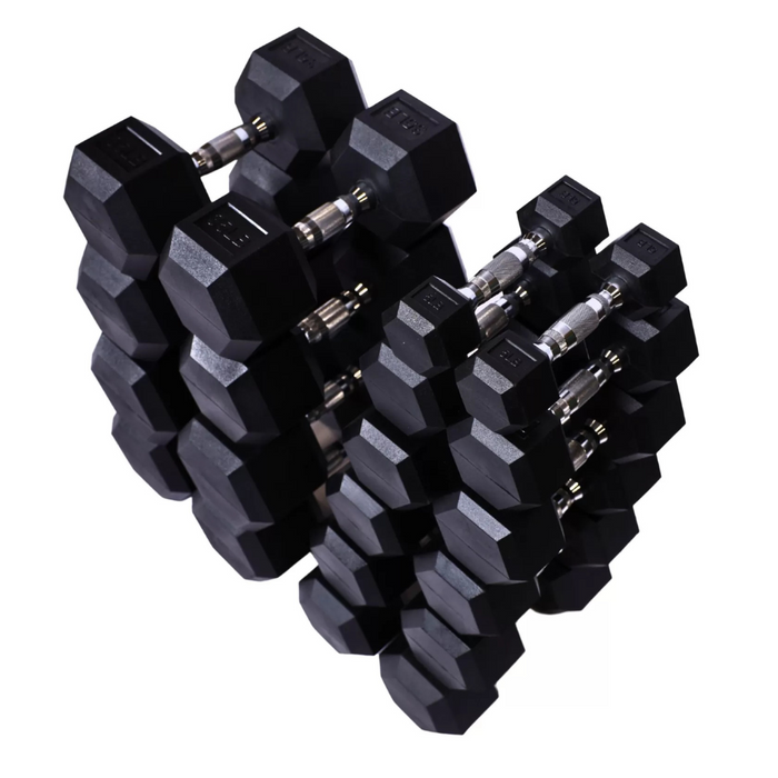Vortex Strength Rubber Hex Dumbbell Set