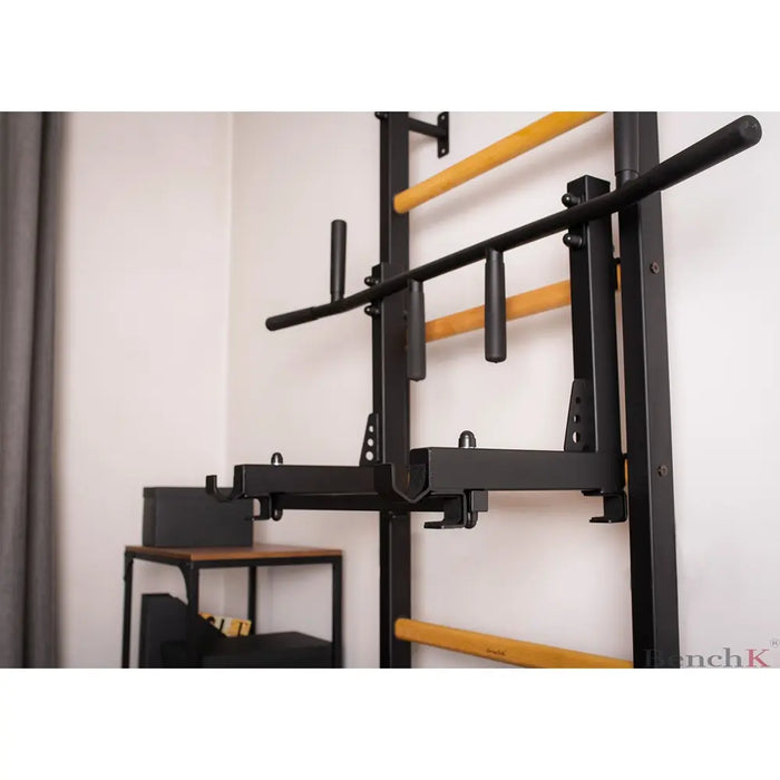 BenchK 233 Wall Bars with Pull-up Bar, Dip Bar & Workout Bench