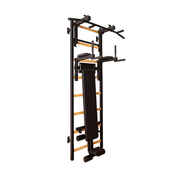 BenchK 233 Wall Bars with Pull-up Bar, Dip Bar & Workout Bench